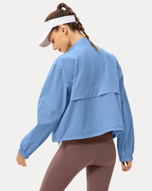 Locachy Women's Athletic Jacket - Lightweight Zip Up Design for Windproof Sun Protection | Ideal for Outdoor Workouts