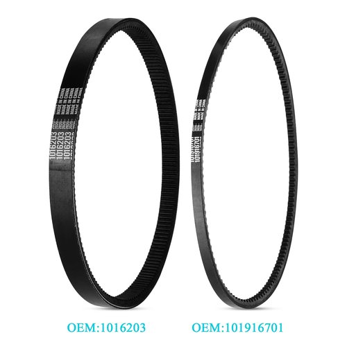 10L0L Golf Cart Drive Belt & Starter Generator Belt Kit for Club Car DS 1992-Up & Precedent 2004-Up, Compatible with FE290, FE350 and Kawasaki OHV Engine, Replaces OEM 101916701