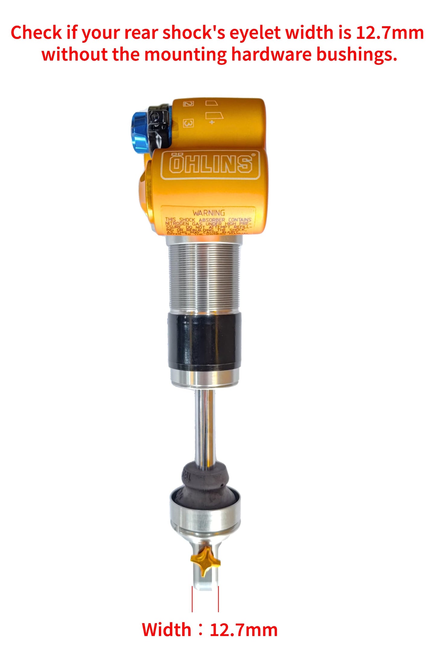 VOLARE Rear Shock Mounting Hardware with IGUS DU Bushing-Compatible with Fox, RockShox, Ohlins, Marzocchi, DVO, X-Fusion, DNM, DSM and More, M6 Edition(M8x32mm)
