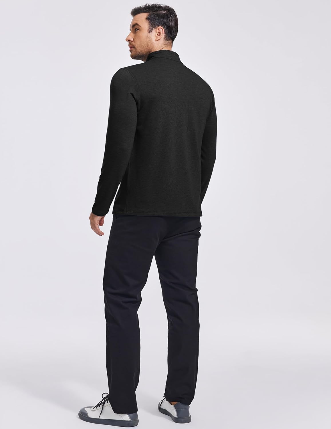 PINSPARK Men's Lightweight Quarter Zip Pullover | Performance Mock Neck Golf Sweatshirt