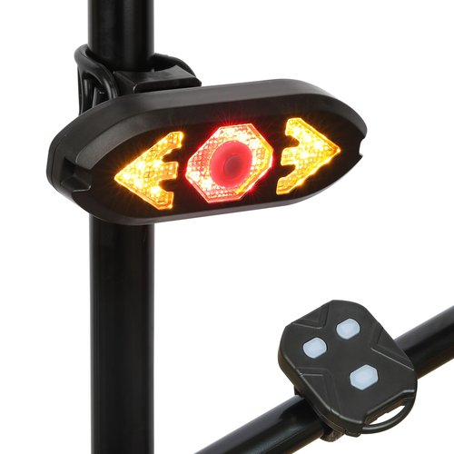 JINKEY Smart Bike Tail Light with Turn Signals, Wireless Remote Control Cycling & 65 Lumen Rear Safety Warning Light,USB Rechargeable Waterproof Blinker for Biycle, E-Bike, Scooter