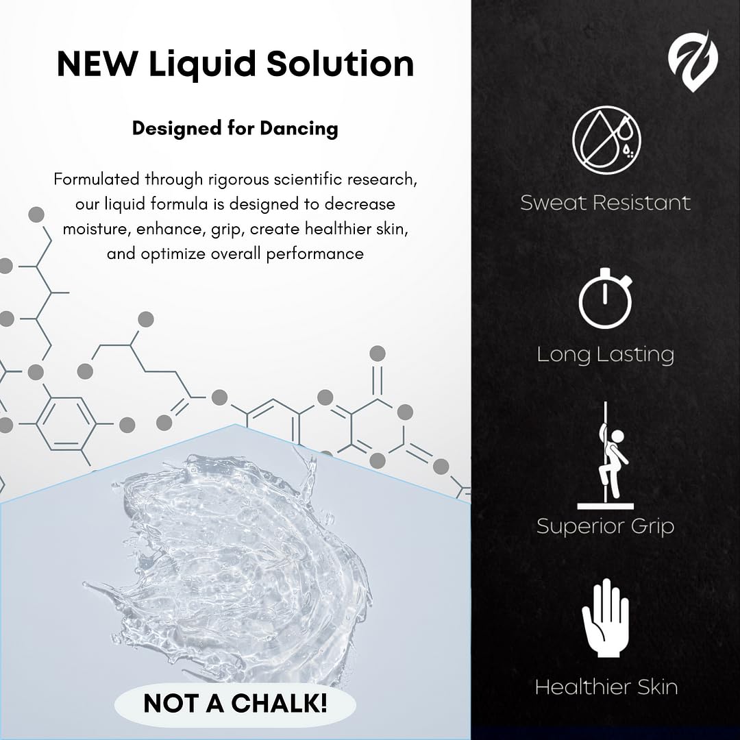 EVMT Brands Liquid Chalk, Mess Free Gym Chalk for Weightlifting, Gymnastics, Rock Climbing, Dancing. Sweat Resistant and Long Lasting for Stronger Grip.