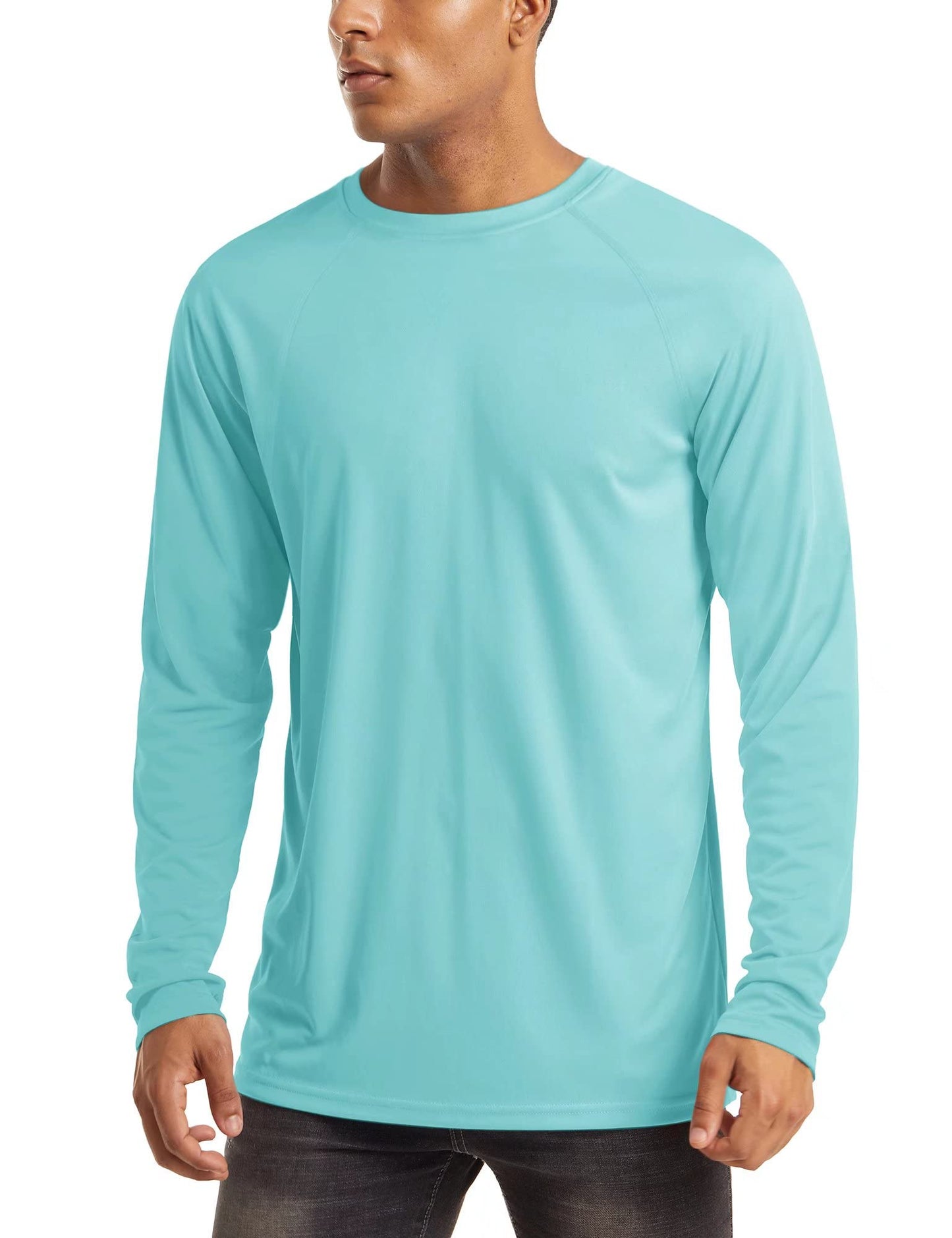 MAGCOMSEN Men's Long Sleeve Shirts UPF 50+ UV Sun Protection Athletic Shirts for Hiking Running Workout Rash Guard