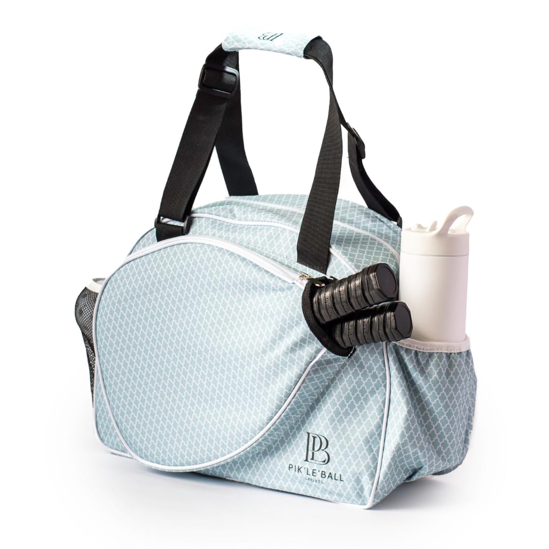 Pik’le’Ball Sport Premium Women's Pickleball Bag – Stylish and Versatile Sports Bag with Water Bottle Holder, Padded Paddle Pocket, and Spacious Design (fits 2+ Paddles!)