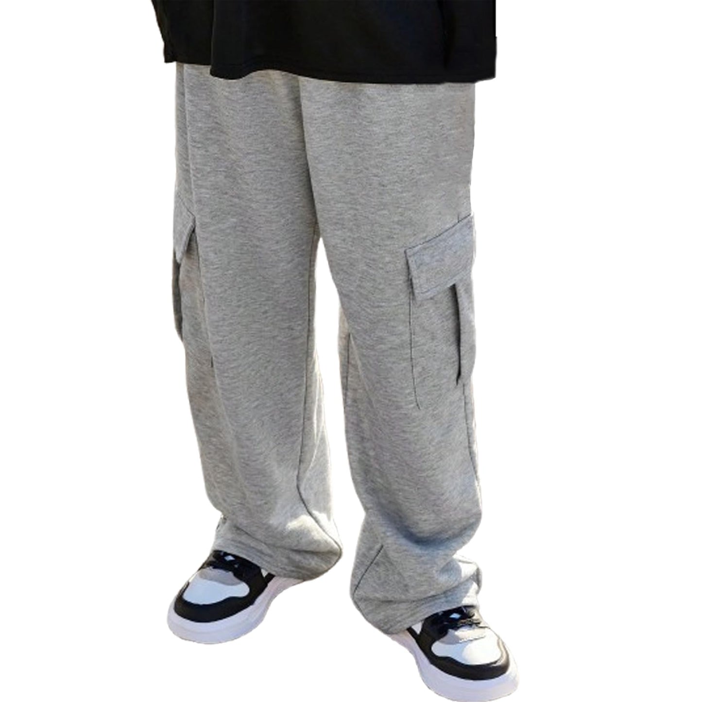 Ltvoo Boys Baggy Pants Casual Cargo Pants Elastic Waist Loose Sweatpants Workout Jogging Trousers with Pockets for 7-14Y (11-12 Years)
