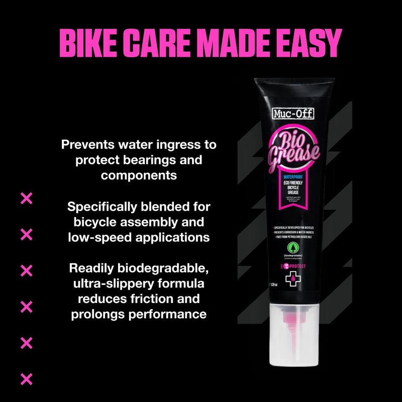 Muc-Off Bio Grease, 150g - Biodegradable Bike Grease for Pedals, Bearings and Components - Water-Resistant Bike Assembly Grease