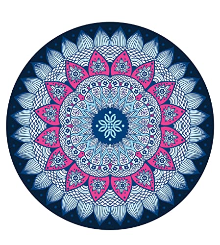 LERYG Pilates Circle Round Oversize Yoga Mat 140cm Suede Non-Slip - Sun&Flower