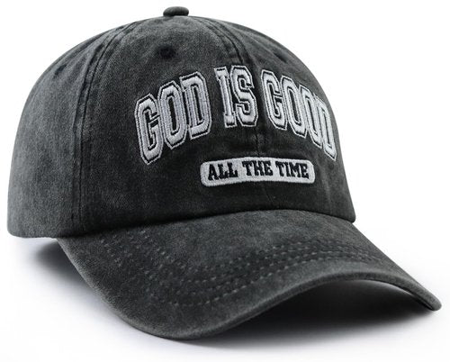 Christian Gifts for Women Men, God is Good Jesus Hat, Religious Faith Baseball Cap, Christmas Birthday Jesus Gifts for Dad Mom Grandpa Grandma Friends Black