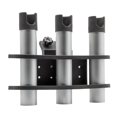 Extreme Max 3005.5606 3-Rod Holder for 45° Lund Sport Track Systems, Black