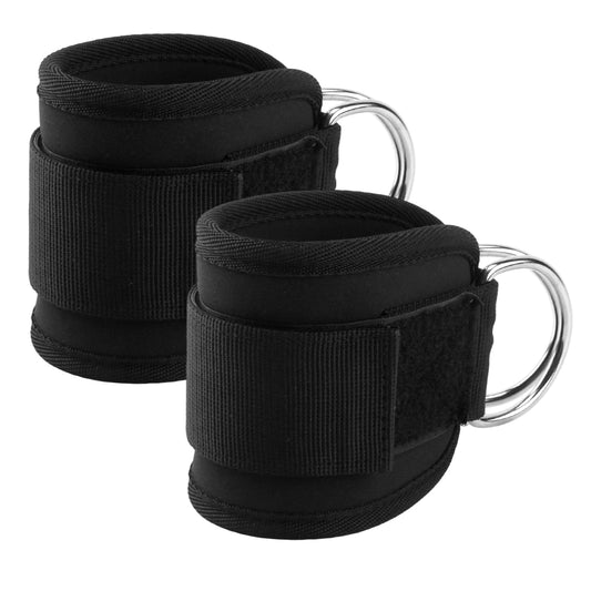 2-Pack Ankle Straps for Cable Machines – Comfortable Adjustable Gym Ankle Cuffs for Kickbacks and Glute Workouts, Ankle Bands for Exercise, Booty and Hip Abductor Exercises for Women and Men