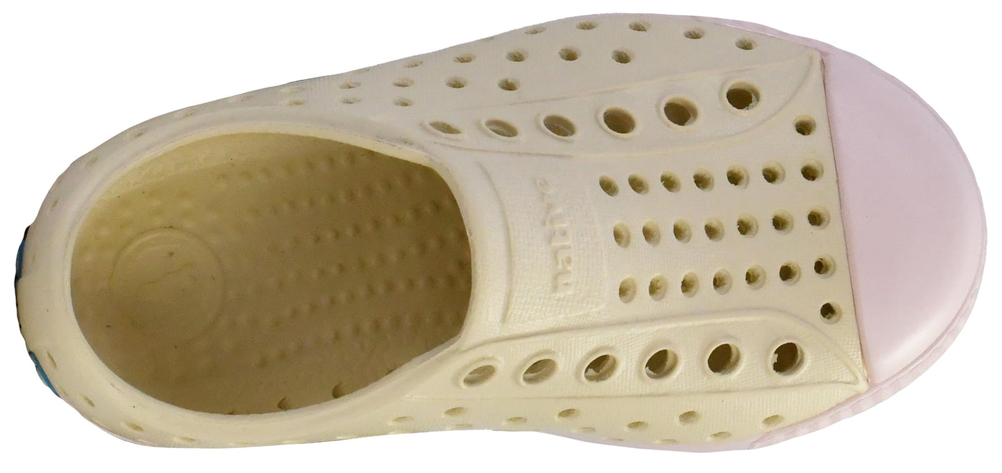 Native Shoes Unisex-Kids Jefferson Sneakers, Bone White/Milk Pink, 2 Little Kid