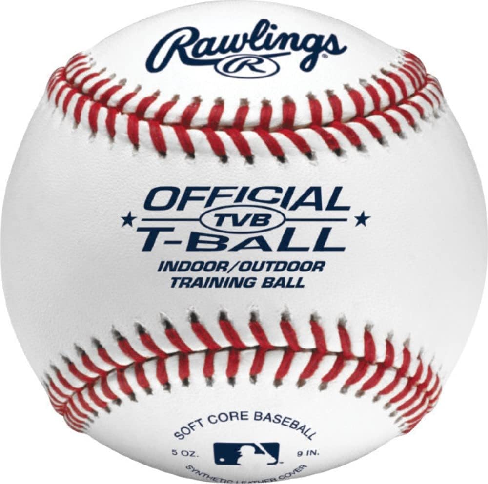 Rawlings Official T-Balls - Youth Size 6U | 12 Count | Sponge Rubber Core for Indoor/Outdoor Play