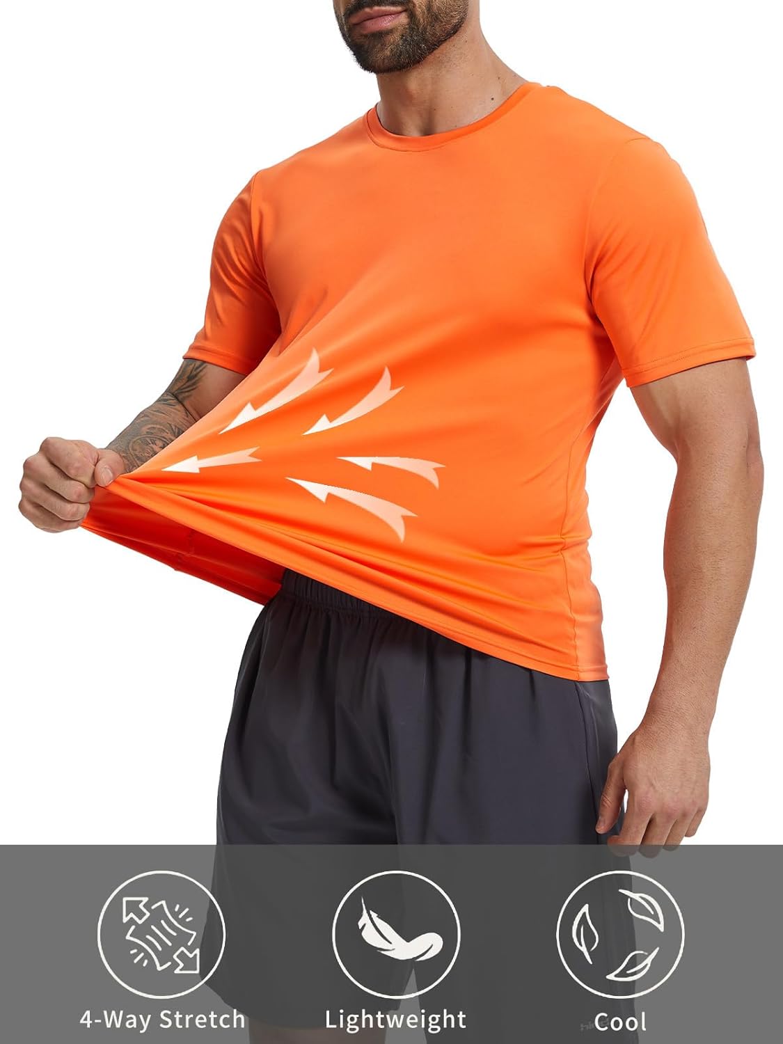 Skiennix Men's UPF 50+ Sun Protection T-Shirt - Quick Dry Athletic Short Sleeve | Lightweight & Comfortable