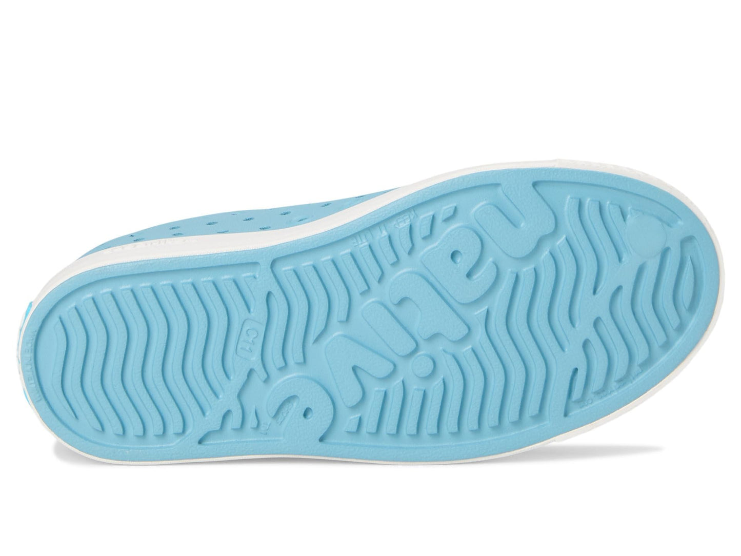 Native Shoes Unisex-Kids Jefferson Sneakers, Flux Blue/Shell White, 2 Little Kid