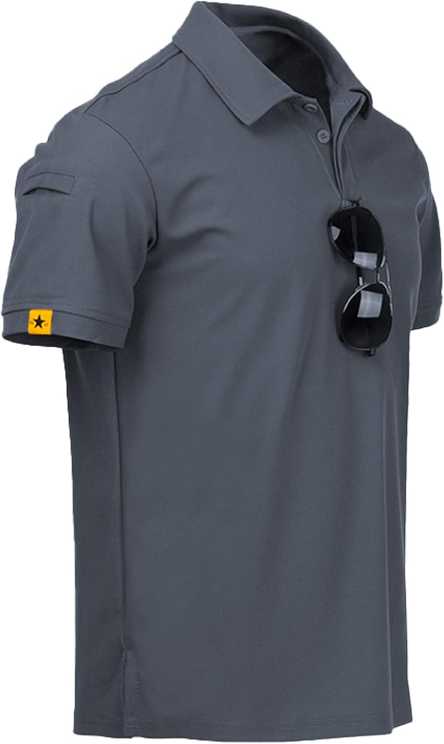 ZITY Men's Polo Shirt - Short Sleeve Tactical Golf Tee | Stylish Casual Collared Design