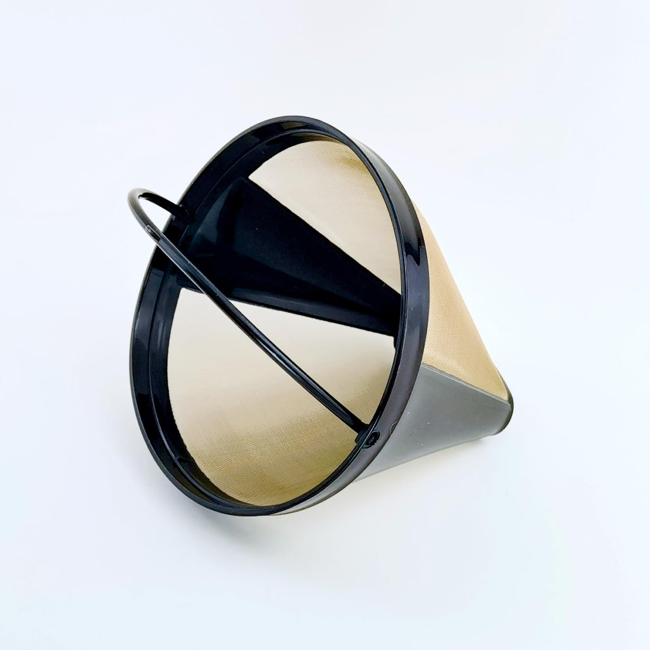 2 Pack GTF Gold Tone Coffee Filter for Cuisinart, Reusable 10-12 Cup #4 Style Cone Coffee Filters Basket Replacement for Cuisinart Coffee Makers