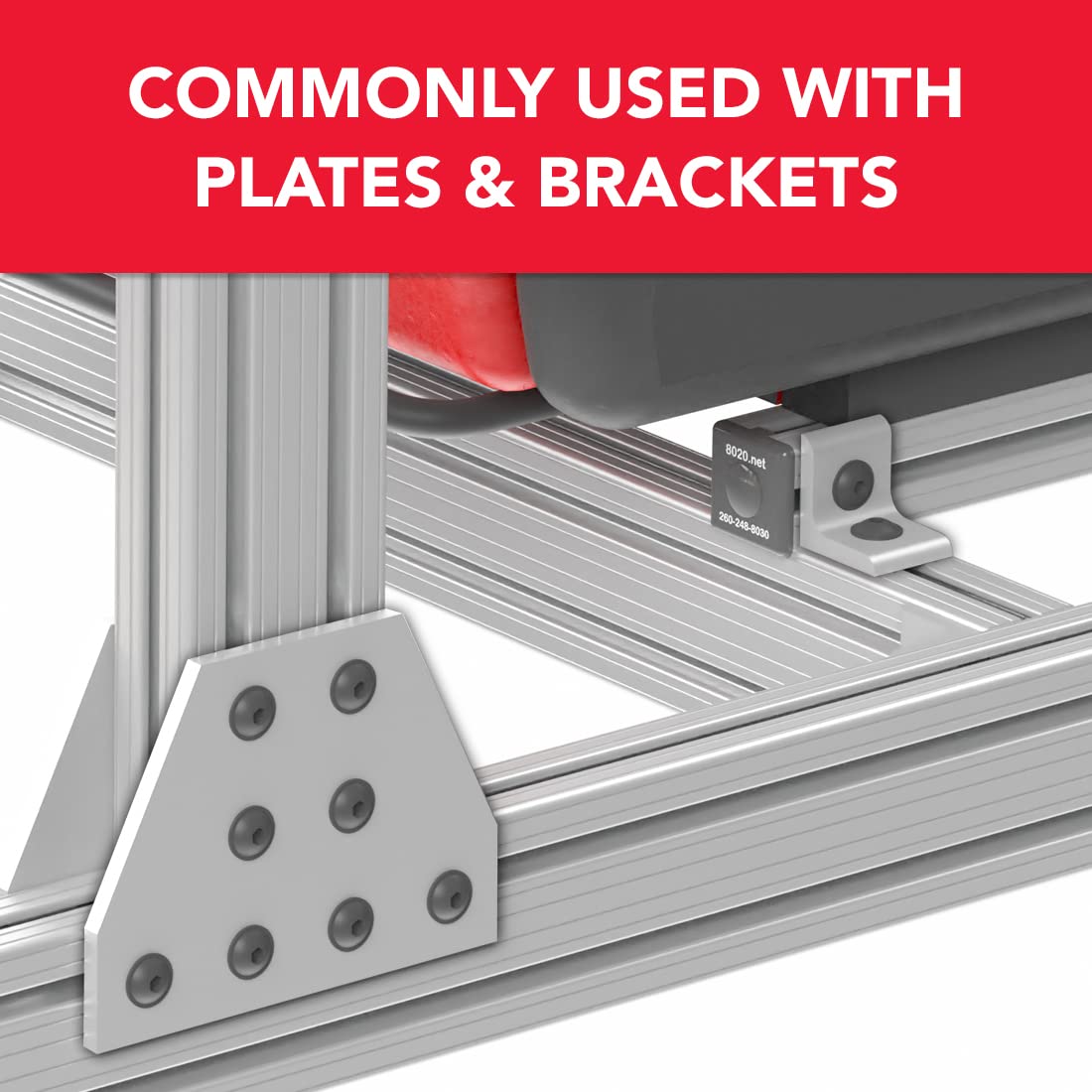 8020, 3330, 15 Series, 5/16-18 x 0.687 Inch 11/16 Inch Flanged Button Head Socket Cap Screw (FBHSCS) Bolts (100 Pack)