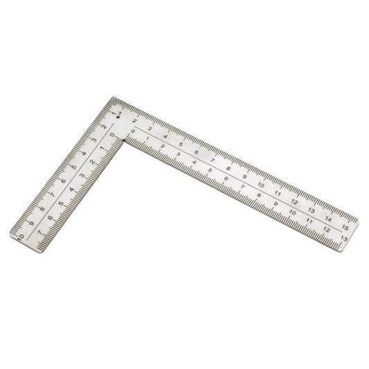 GSDOXLE Stainless Steel L Shaped Ruler,4 inch by 6 inch,Square Framing Measuring Tool for Engineer Carpenter