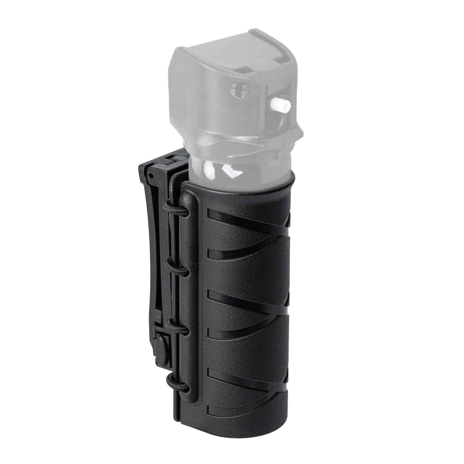 TACNEX Open Top OC/Mace Spray Holster for Duty Belt Quick Release Pepper Spray Case MK4 Canister Holder Polymer Carrier Sheath for Law Enforcement Police Prison/Correctional Officer Security Guard