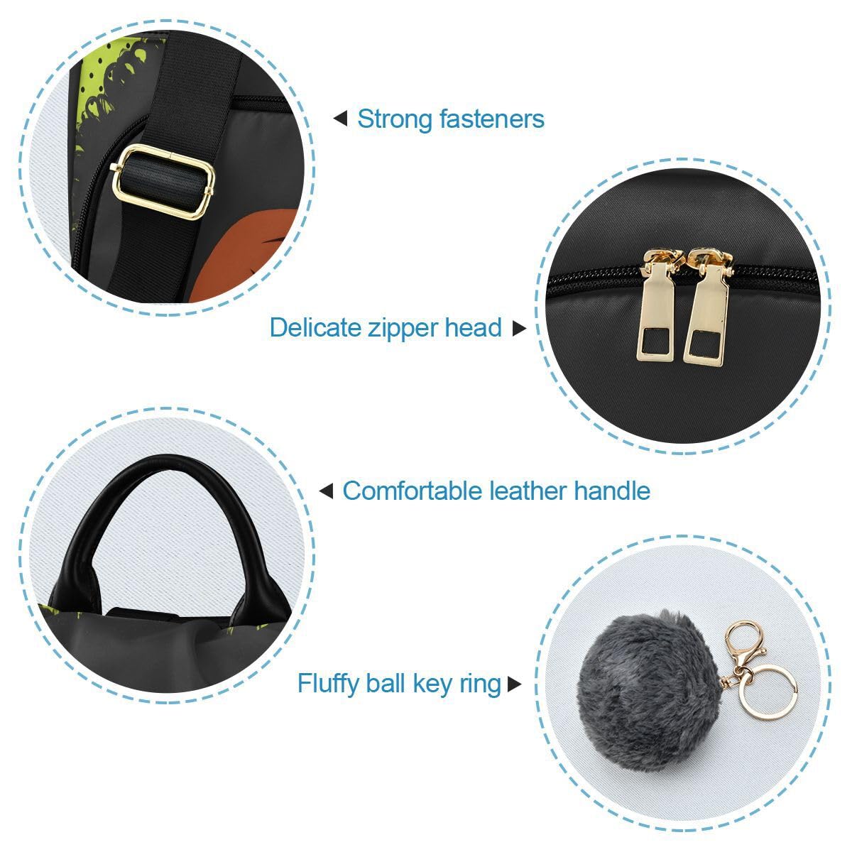 ALAZA African American Woman Backpack for Daily Shopping Travel