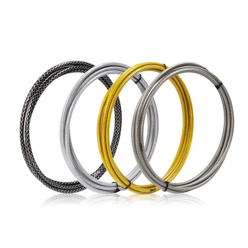 Chooee 2xPro Bike Brake Cable Kit For Road Bike,Bicycle Brake Cable Housing Coated Braided & Teflon Inner line For Road Bicycle, Black