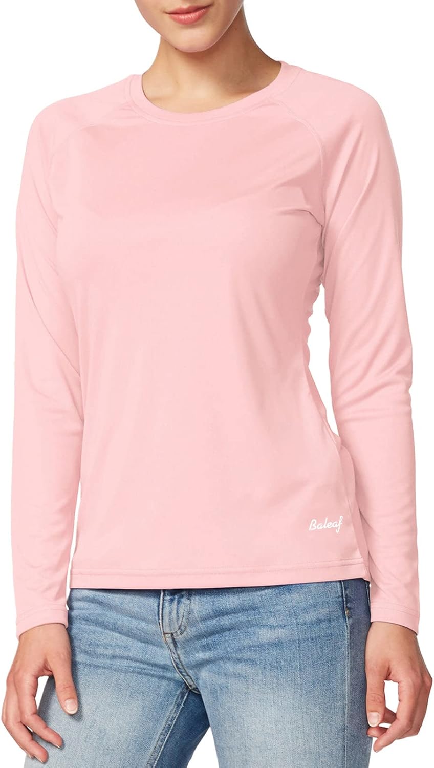 Baleaf Women's Long Sleeve UPF 50+ Sun Shirt - Lightweight UV Protection Rash Guard for Hiking