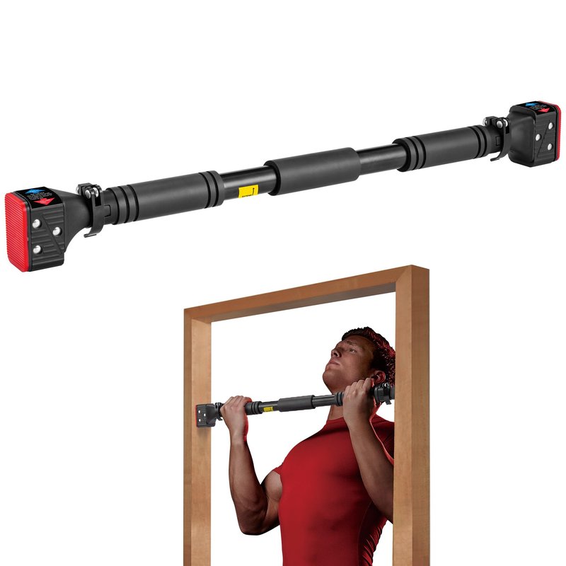 leikefitness Pull-Up Bar For Door Frame Chin Up Bar Upper Body Workout 28.3"- 37.8" Adjustable Portable Training Pull-Up Bars without Screw - Adjustable Width Locking Mechanism