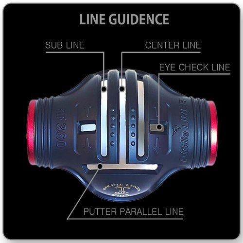 BIRDIE79 Birdie T-Putt Liner Black Golf Ball Marker Tool Kit. 360-Degree 3-Line Plus Vertical Line Putting Alignment Tools with Marker Pens and Gift Box - Enhance Accuracy & Confidence (2 Packs)