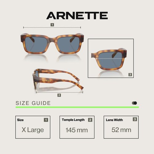ARNETTE Big Flip AN4343 29562V 52MM Dark Havana/Dark Blue Polar Polarized Rectangle Sunglasses for Men +BUNDLE with ACCESSORY EYEWEAR KIT