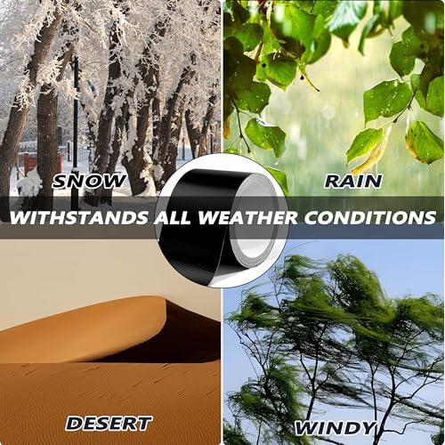 RV Awning Repair Tape Tent Repair kit Tent Patch kit 3inch x 26FT Repair Tape for Canvas, Tent, Sail Tape, Heavy Duty Repair Tape Waterproof, UVproof (Black)