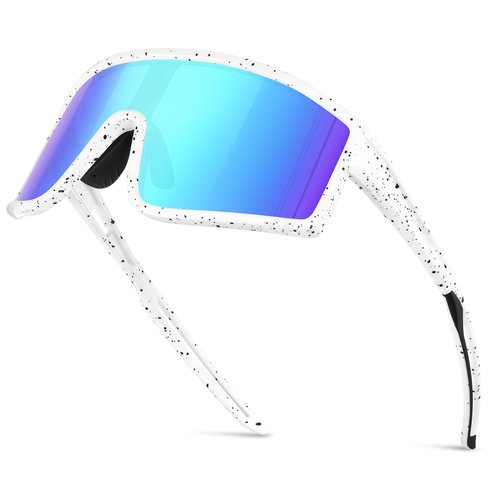 Kegrimi Sports Baseball Cycling Sunglasses for Men: Polarized Sunglasses for Women Youth UV Protection Running(Orangered,150mm)