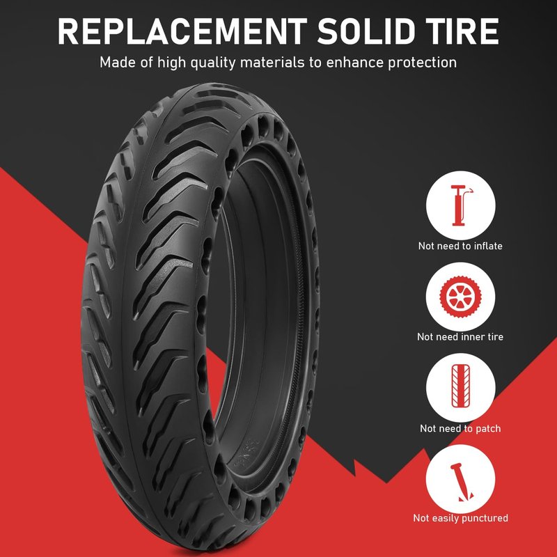 2Pcs 8.5x2.0 Solid Tire,8.5 Inches Electric Scooter 8.5 x 2.0 Front or Rear Replacement Solid Tires Compatible with Xiaomi M365/M365 Pro, Gotrax gxl V2/Gotrax XR 8 1/2 x 2 8.5x2 Solid Tires(T-008)