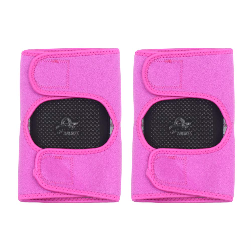 JUMISEE (2PCS Kids Adjustable Knee Pad, Anti-Slip Padded Sponge Knee Brace Breathable Flexible Elastic Knee Support for Football Volleyball Dance Skating Basketball Sports