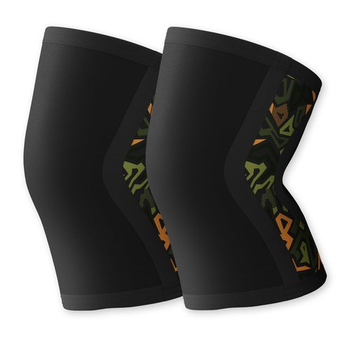aoFIT Knee Brace for Women Men (1 Pair) 5mm Neoprene Knee Compression Sleeve Knee Support, Non-Slip Braces for Training & Fitness, Weightlifting, Black Onyx Medium