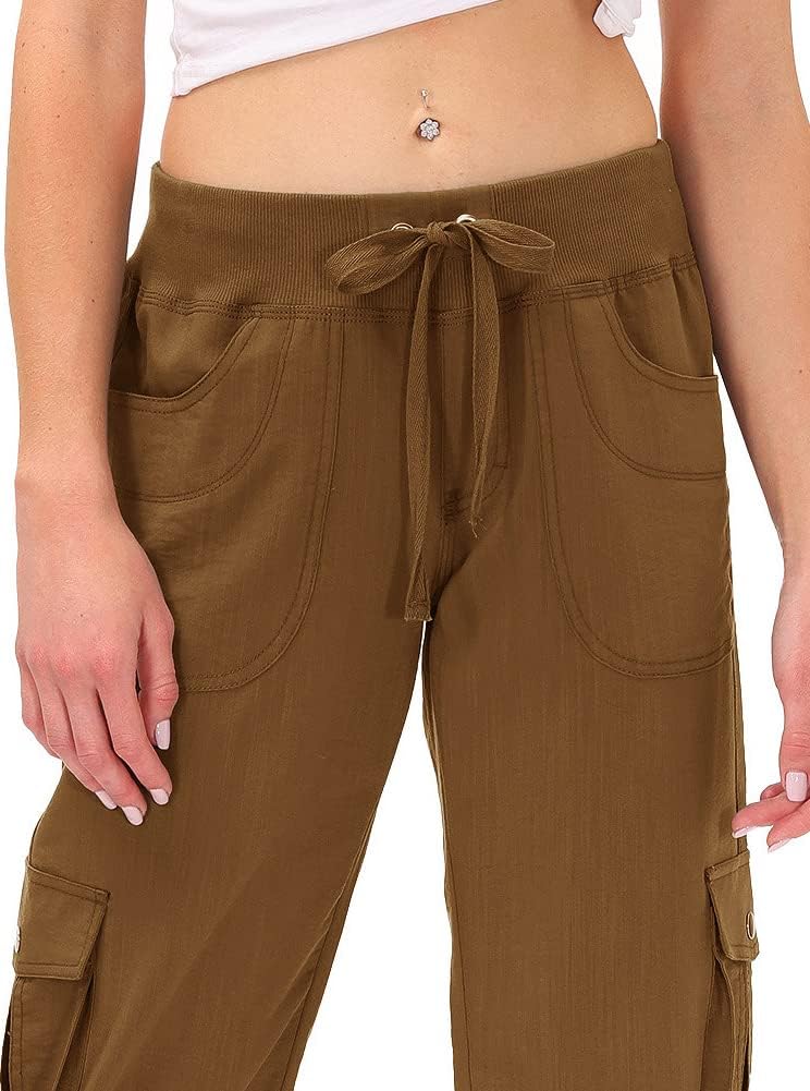 MoFiz Women's Capri Pants - Lightweight Casual Capris with Pockets | Loose Fit Cargo Design