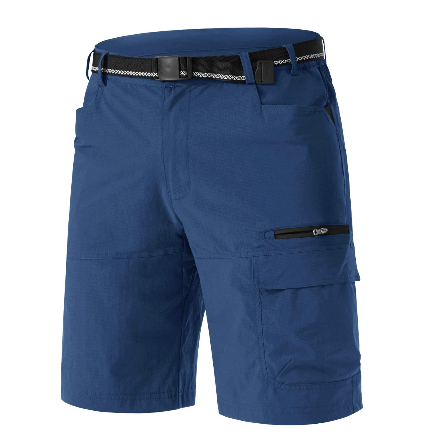 TACVASEN Mens Hiking Cargo Shorts Casual Golf Dress Shorts Hiking Lightweight Quick Dry Breathable Outdoor Summer Fishing Camping Blue 32