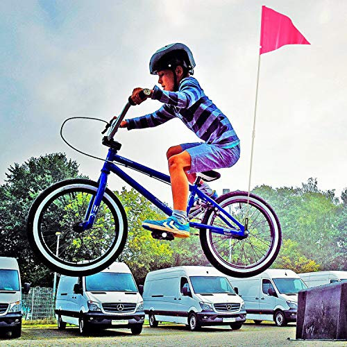 6ft Reflective Bike Safety Flag with Pole - Pink