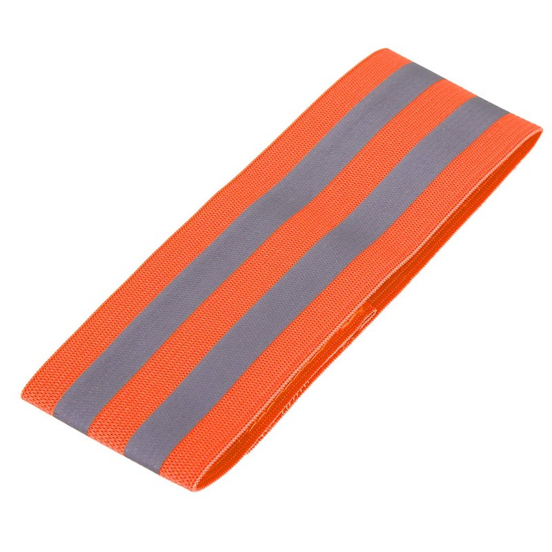 X AUTOHAUX 8pcs Reflective Bands for Arm Reflective Armbands High Visibility Night Cycling Riding Reflector Tape Straps Bracelet Orange