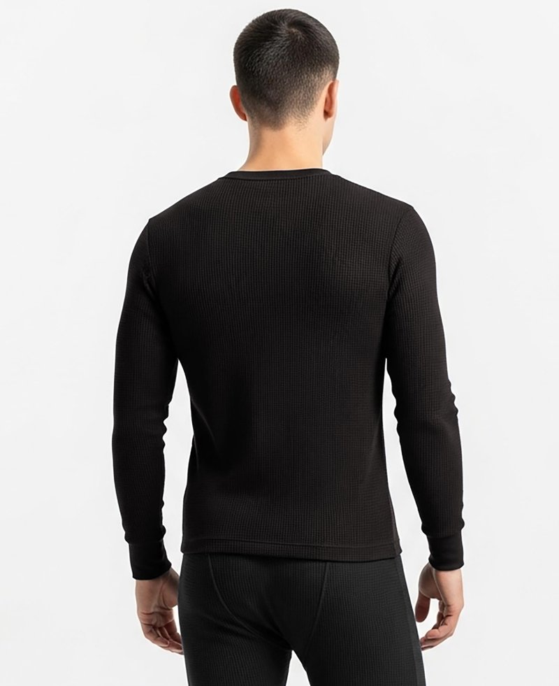 Andrew Scott Men's Traditional Waffle Thermal Underwear Long Sleeve Shirt | Baselayer Crew Neck Top | Multi Packs