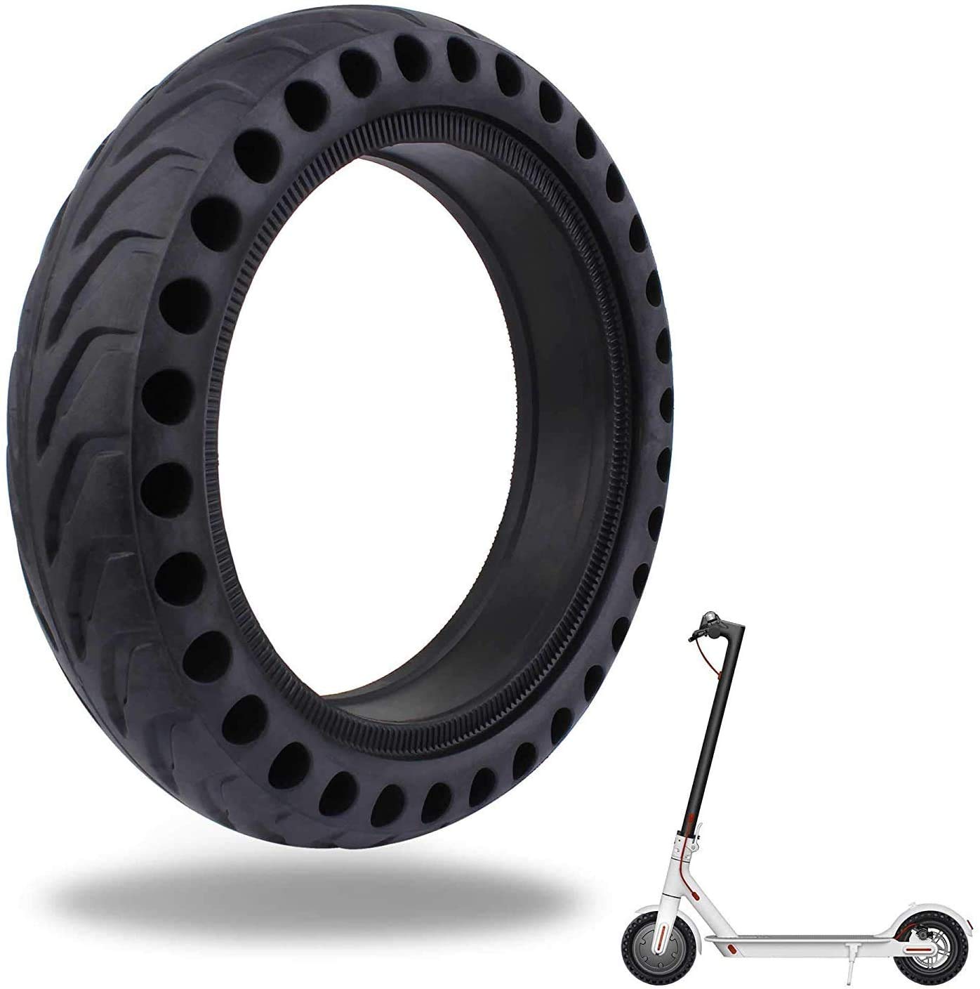 MMG Solid Tire 8.5 x 2 Inches Replacement for Electric Commuter Scooter Xiaomi M365 Mi – Sturdy honeycomb airless puncture-proof design Never Runs Flat