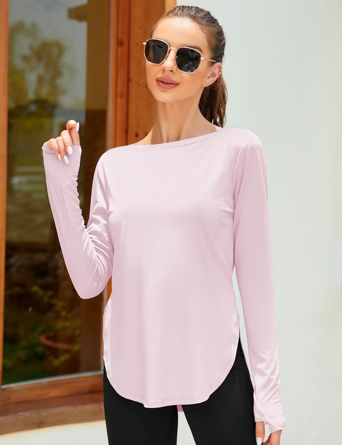 ZHENWEI Women's Long Sleeve Sun Shirt - Lightweight UV Protection UPF 50+ for Golf & Hiking