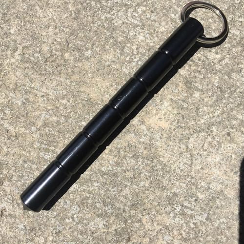 Aluminum Self-Defense Keychain - 5.5-Inch Kubaton - Black