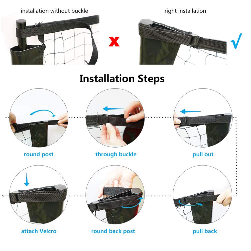 Aoneky Portable Pickleball Net System - Official Size 22ft x 36in, Professional Grade with Steel Frame & Easy Setup for Indoor Outdoor Play, Tournament Practice & Backyard Games