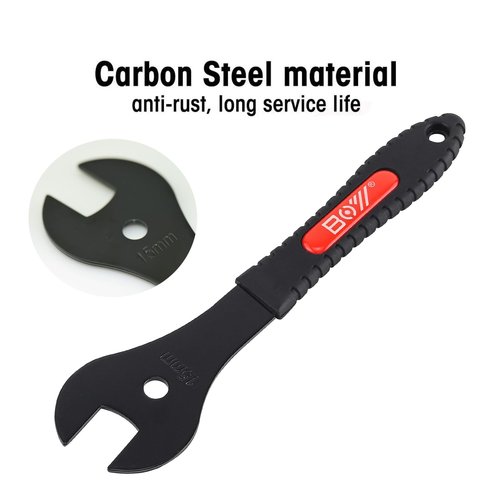 XIAOCUNCN 2MM Thick Low-Profile Bike Cone Wrench Set (13-19mm), Durable Multi-Function Carbon Steel Spanner for Bicycle Wheel Hub Axle Nut Installation & Removal (4 pieces (13,14,15,16mm))