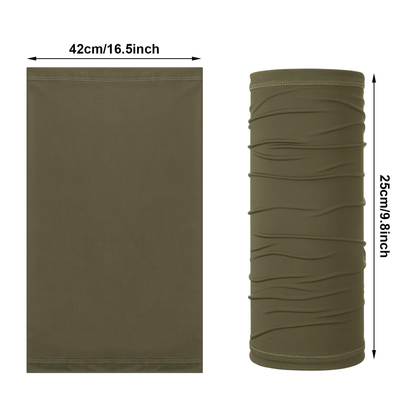 Geyoga 6 Pieces Summer UV Protection Cooling Neck Gaiter Face Clothing Neck Gaiter Mask Scarf Sunscreen Breathable Bandana (Earth Tones)
