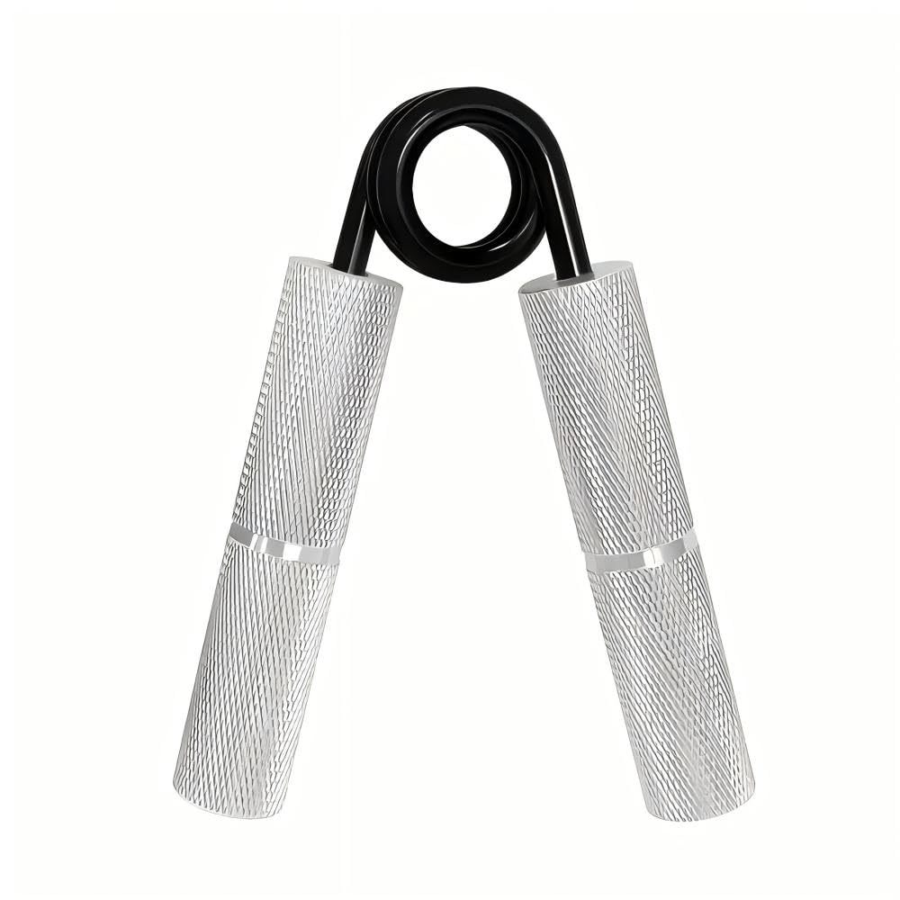 WANSPOORTS Silver Metal Grip Strength Trainer, Hand Grips Strengthener Kit (11Pack), No Slip Hand Extension Exerciser, Wrist Forearm Strengthener with Grip Tape for Strength Training, Exercise, Injury Recovery (7Pack(50+100+150+200+250+300+350LB))
