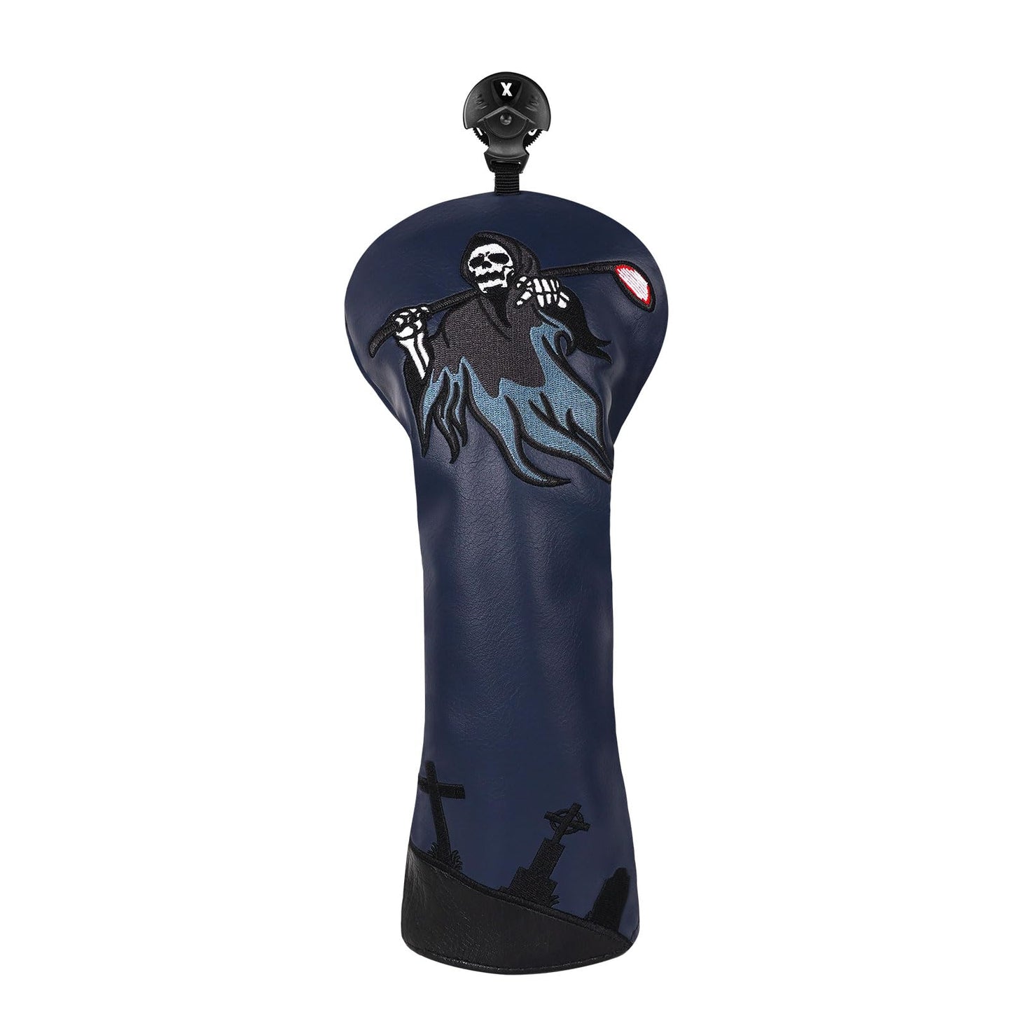 LZFAN Golf Club Head Cover Golf Head Cover Driver Headcover Fairway Wood Headcover Embroidered Leather (Ghost)