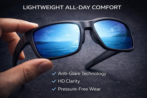Mens Sunglasses Polarized UV Protection, Sports and Work Glasses for Driving, Running, Fishing, Cycling, Including: 1 Case Zipper, 1 Lens Pouch, 1 Cleaning Cloth, 1 Polarized Test Card.