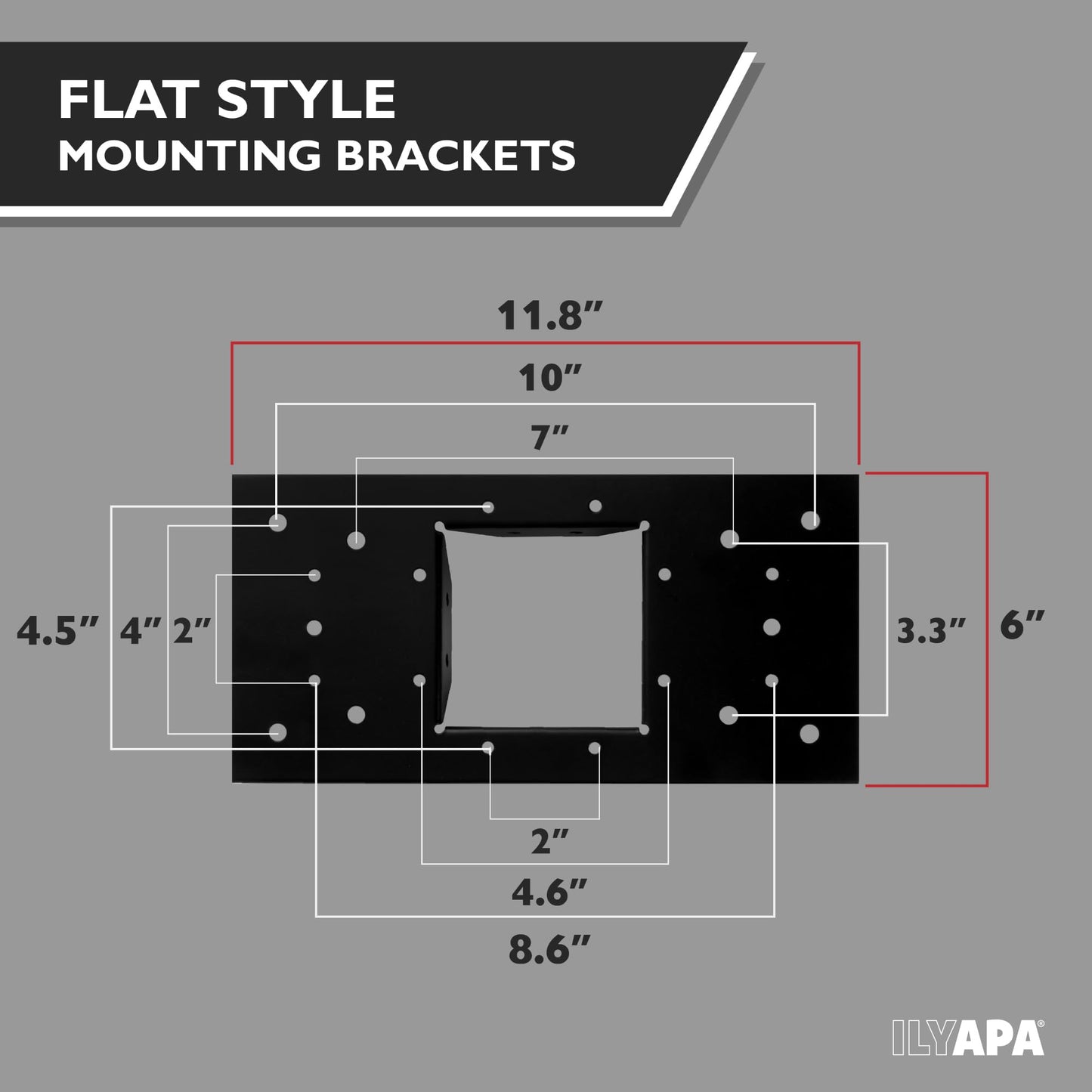 Ilyapa Black Mailbox Post for Outside, 43x4x4 inch Modern Metal Post Sleeve with Universal Mounting Plate Bracket for Curbside Residential Mailbox, Heavy Duty Outside Mailbox with Grooved Sides