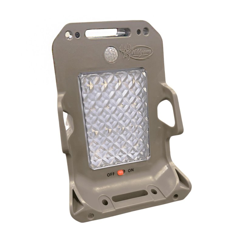 WILDGAME INNOVATIONS Moonshine Feeder Light | Weather-Resistant Motion-Activated Green Light with Integrated Solar Panel for Hog & Predator Hunting